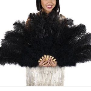 Burlesque dancer feather fans